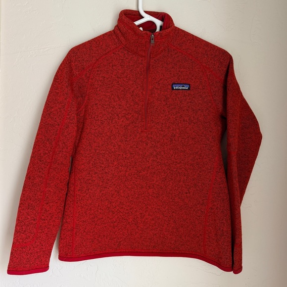 Patagonia Sweaters - Patagonia Women's Better Sweater 1/4 zip Pullover in Red Size: M